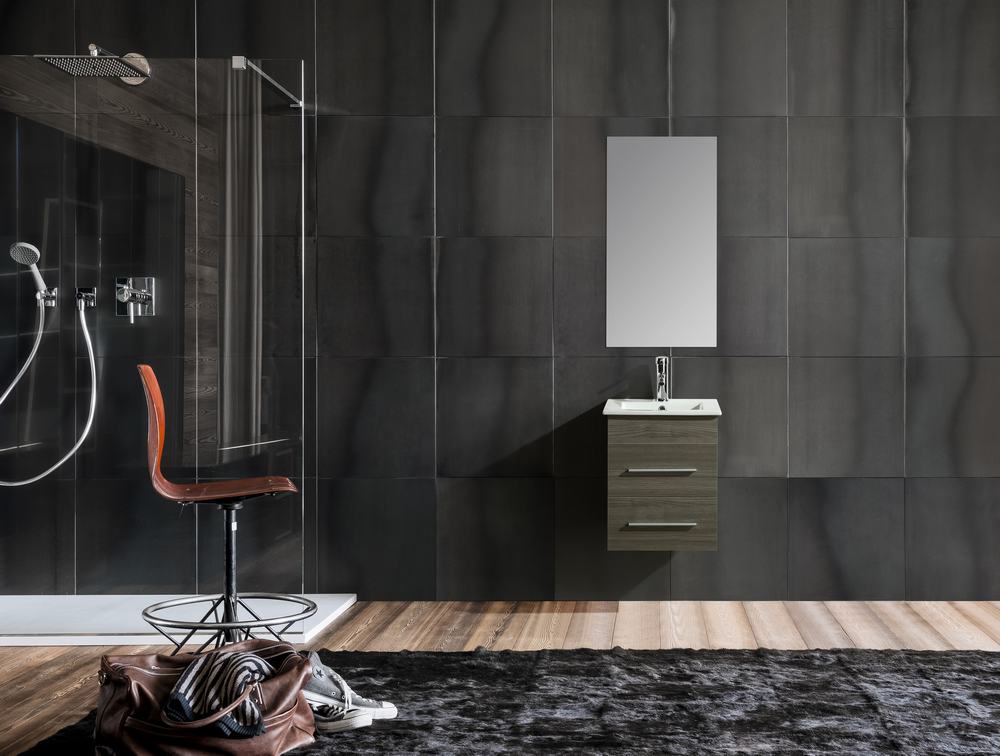Elegant Wall-Mounted Vanity Set with Wood Finish and Sleek Mirror for Modern Bathrooms