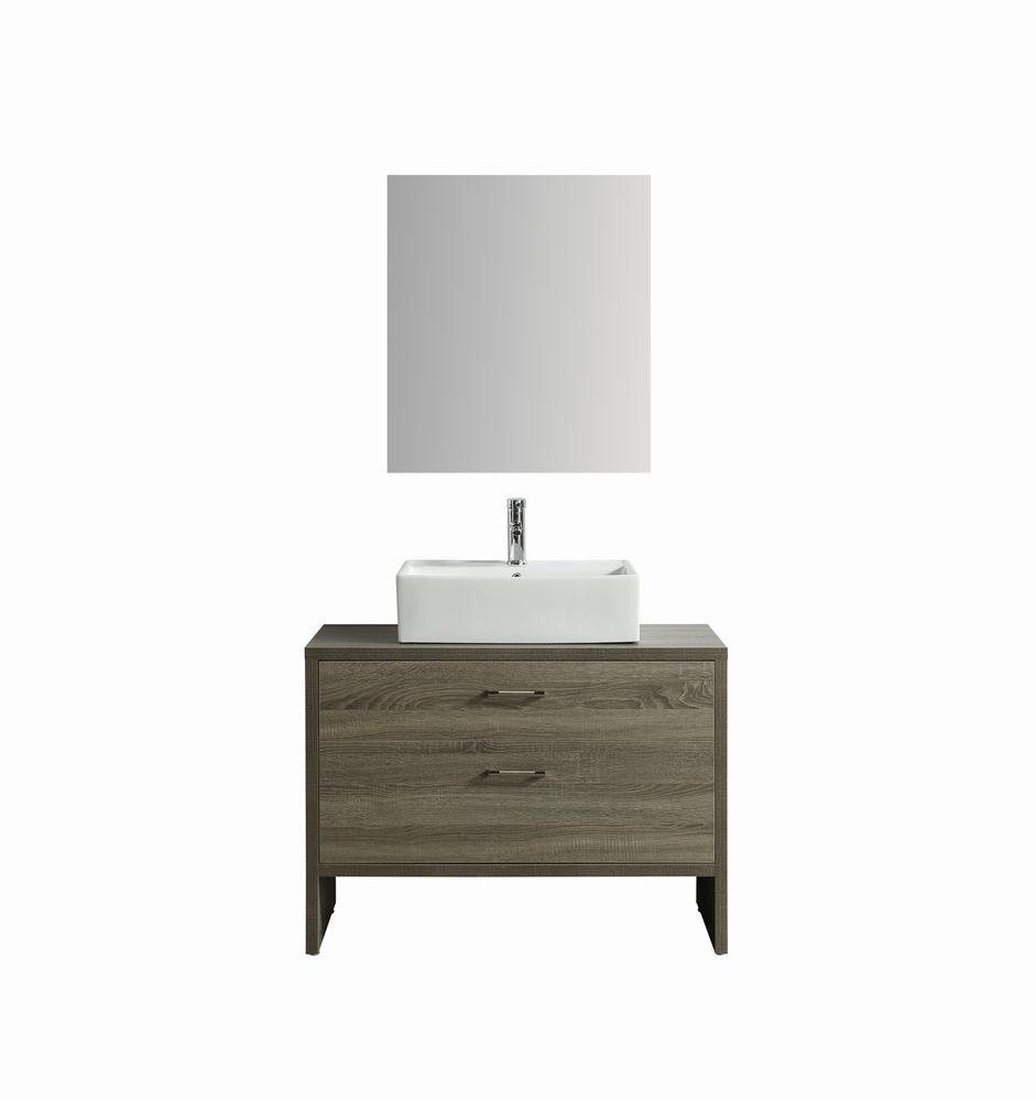 Stylish Contemporary Bathroom Vanity with Square Vessel Sink